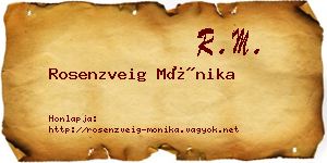 Rosenzveig Mónika névjegykártya